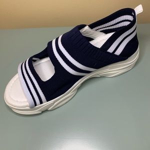 Elastic cloth platform shoes